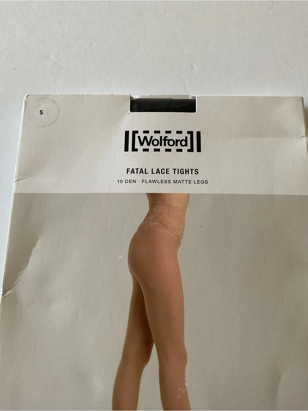 WOLFORD 14962 FATAL LACE TIGHTS BLACK SIZE SMALL NWT